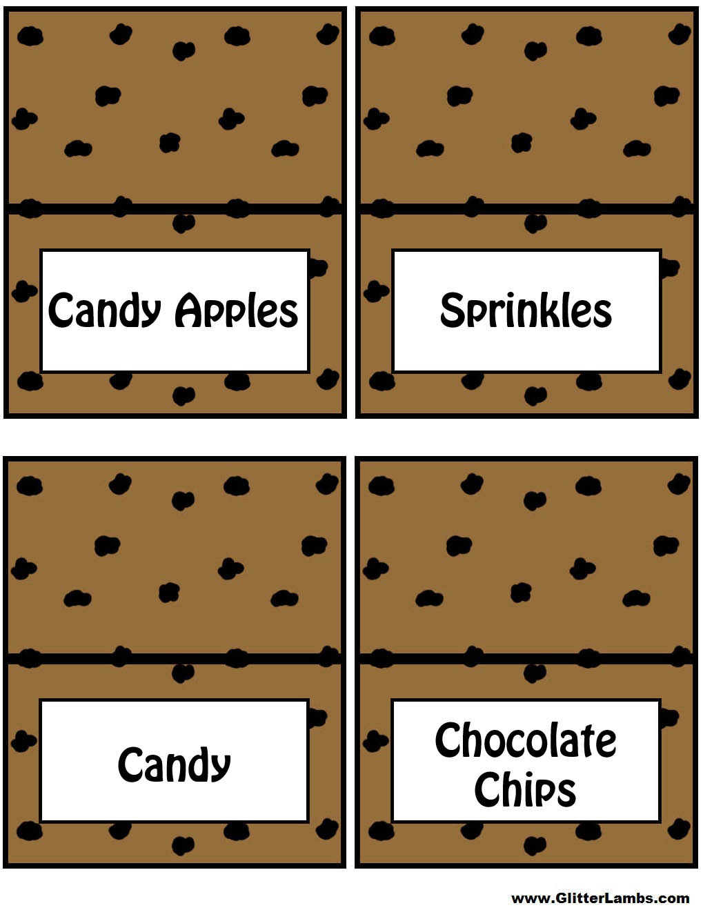 Chocolate Chip Cooke Printable Template